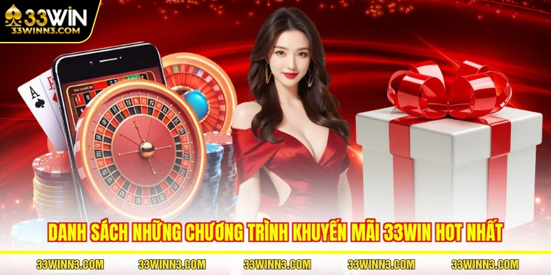 Danh sách những chương trình khuyến mãi 33WIN hot nhất