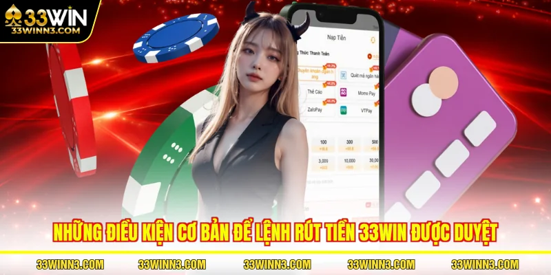 Những điều kiện cơ bản để lệnh rút tiền 33WIN được duyệt